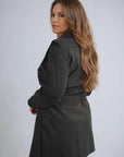 Wide Lapel Sleeveless Belted Jacket - Toi ‘n’ Moi Ltd