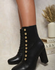 Faux Suede Corset Ankle Boots