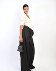 High Waist Belted Wide Leg Trouser - Toi ‘n’ Moi Ltd
