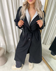 Belted Button Hooded Trench Coat - Toi ‘n’ Moi Ltd