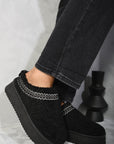 Ankle Cozy Plush Lining Thick Sole Fluffy Slippers - Toi ‘n’ Moi Ltd