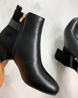 Contrast Heeled Ankle Boots