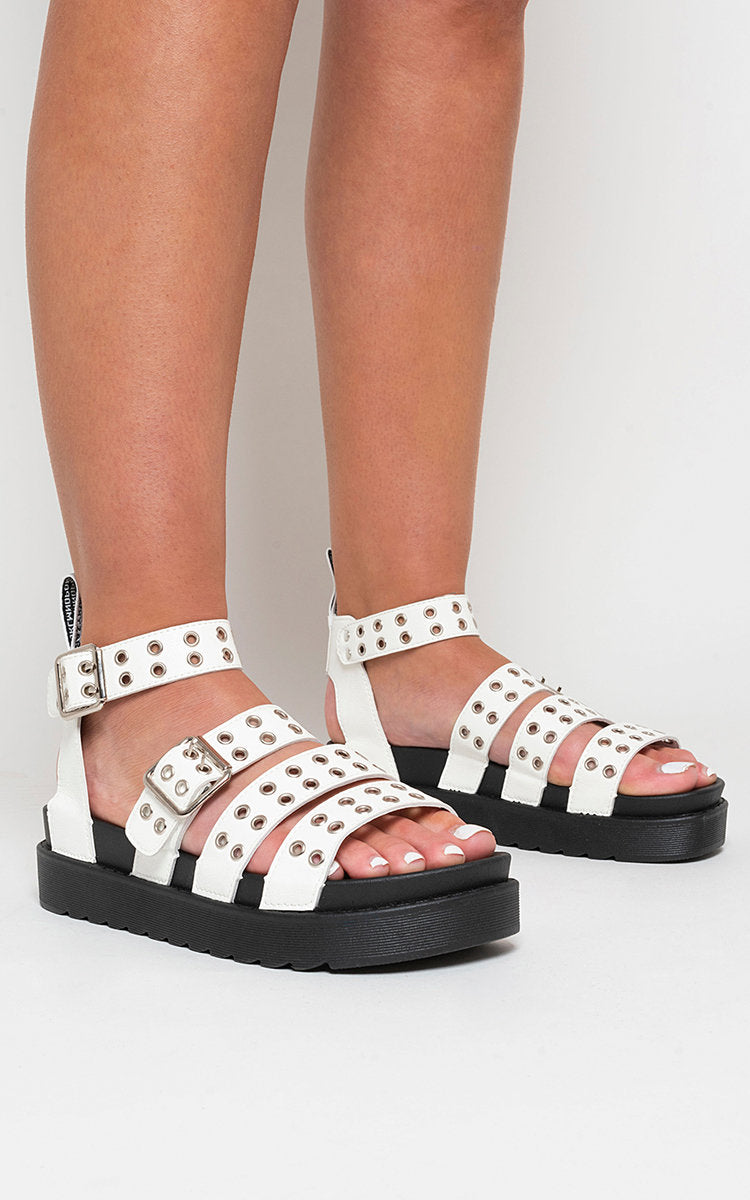 Chunky Platform Eyelet Sandals - Toi ‘n’ Moi Ltd