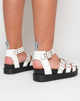 Chunky Platform Eyelet Sandals - Toi ‘n’ Moi Ltd