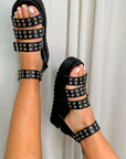 Chunky Platform Eyelet Sandals - Toi ‘n’ Moi Ltd