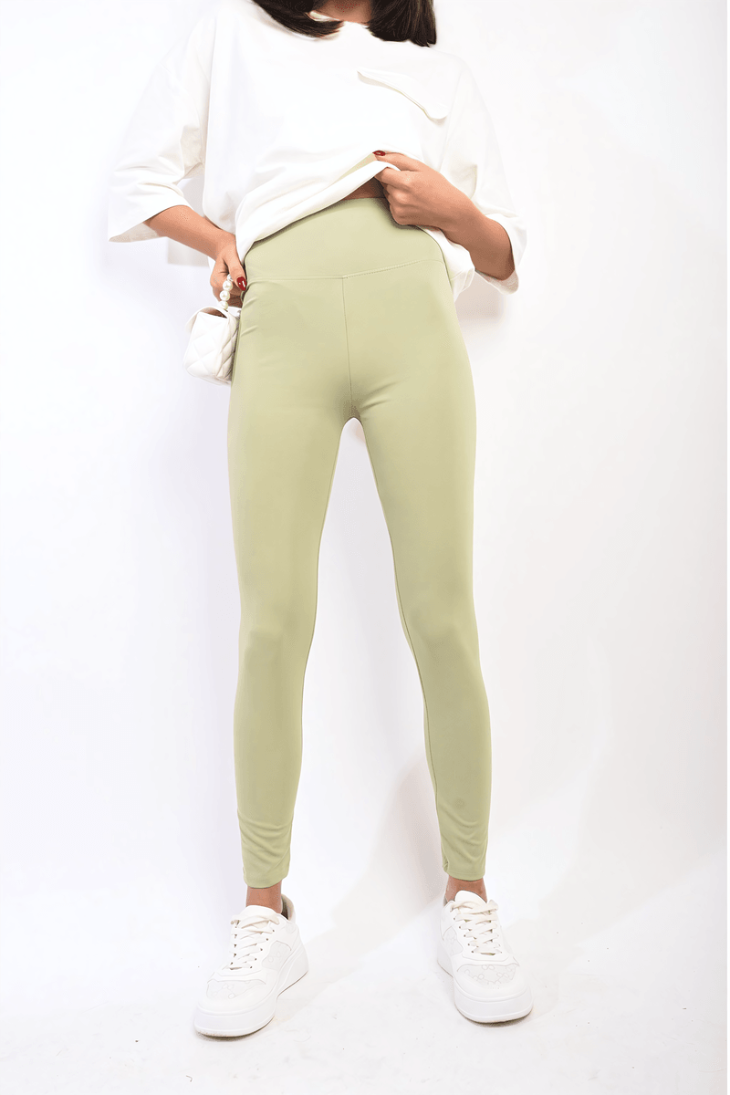Stretchy Wide Waistband Second Skin Leggings - Toi ‘n’ Moi Ltd