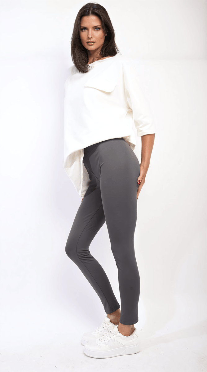 Stretchy Wide Waistband Second Skin Leggings - Toi ‘n’ Moi Ltd
