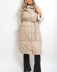 Belted Long Puffer Gilet - Toi ‘n’ Moi Ltd