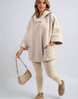 Cowl Neck Oversized Cape Jacket