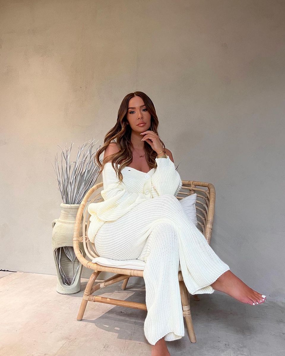 Chunky Knitted Button Up Cardigan Wide Leg Trousers Co-ord Set - Toi ‘n’ Moi Ltd