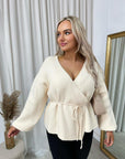 Wrap Tie Belt Knitted Cardigan