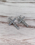 Cross Diamante Earrings
