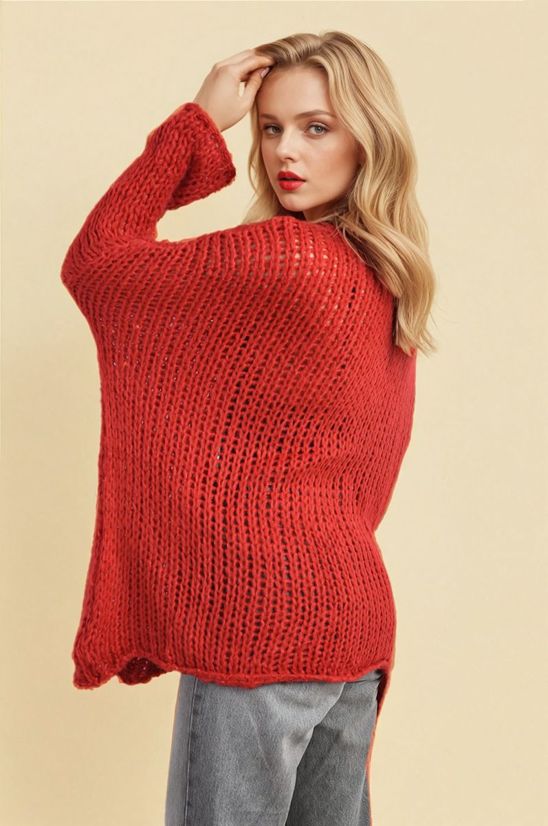 Chunky Long Sleeve Knitted Cardigan - Toi ‘n’ Moi Ltd