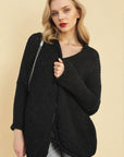 Chunky Long Sleeve Knitted Cardigan - Toi ‘n’ Moi Ltd