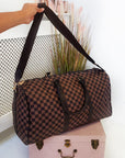 Checked Print Overnight Bag - Toi ‘n’ Moi Ltd