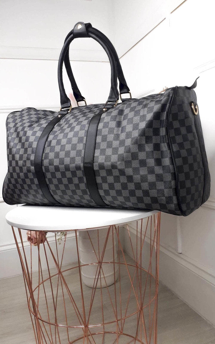 Checked Print Overnight Bag - Toi ‘n’ Moi Ltd