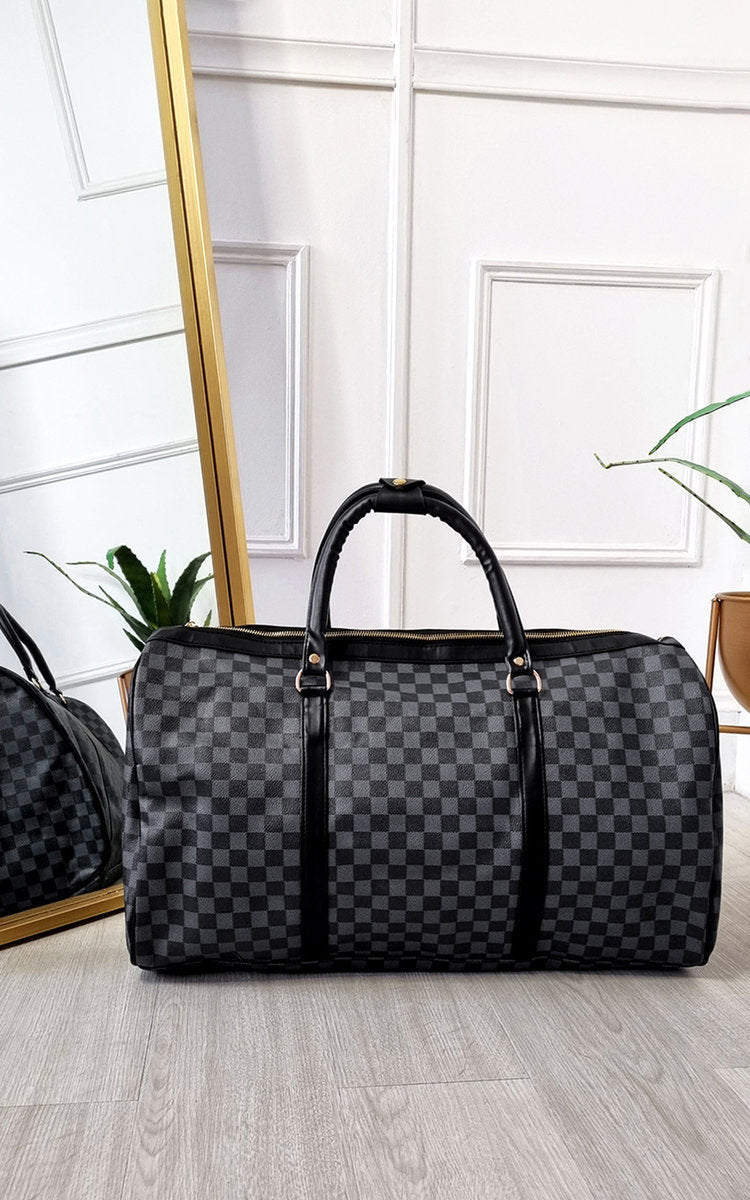 Checked Print Overnight Bag - Toi ‘n’ Moi Ltd