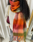 Striped Soft Comfortable Oversized Chunky Scarf