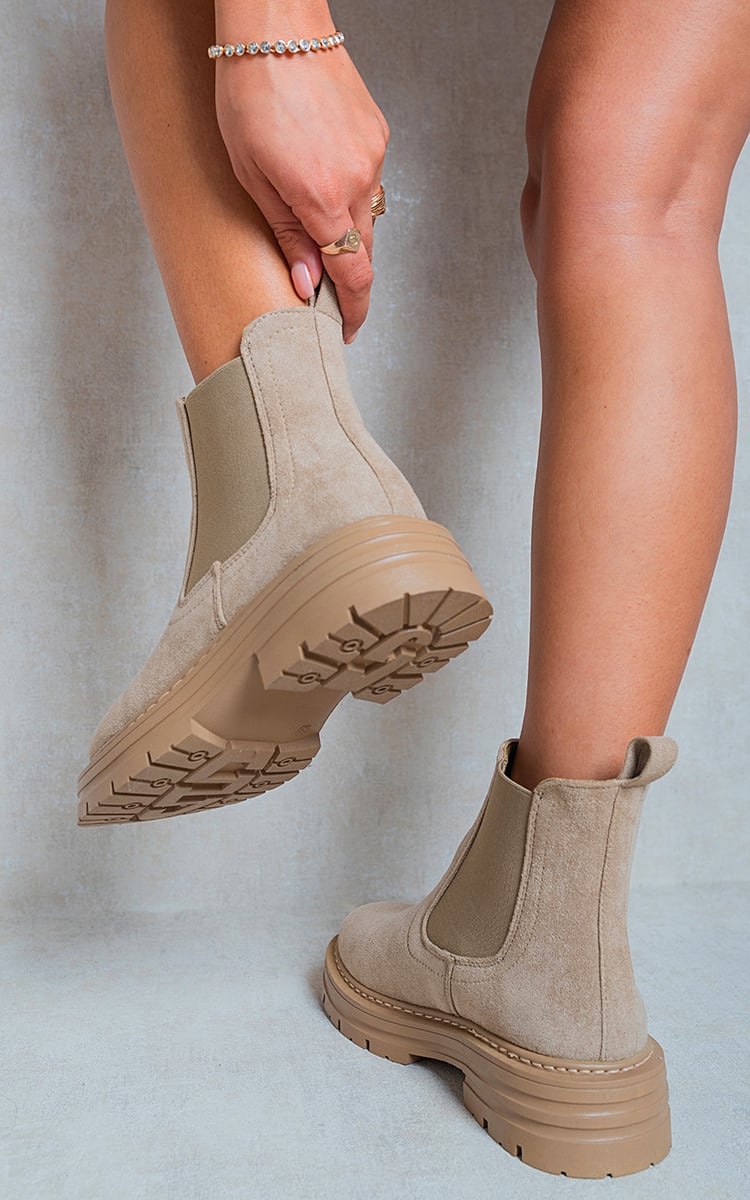 Chunky Chelsea Suede Ankle Boots - Toi ‘n’ Moi Ltd