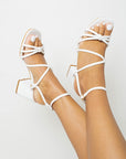 Chunky Heeled Ankle Strap Sandals - Toi ‘n’ Moi Ltd
