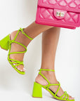 Chunky Heeled Ankle Strap Sandals - Toi ‘n’ Moi Ltd