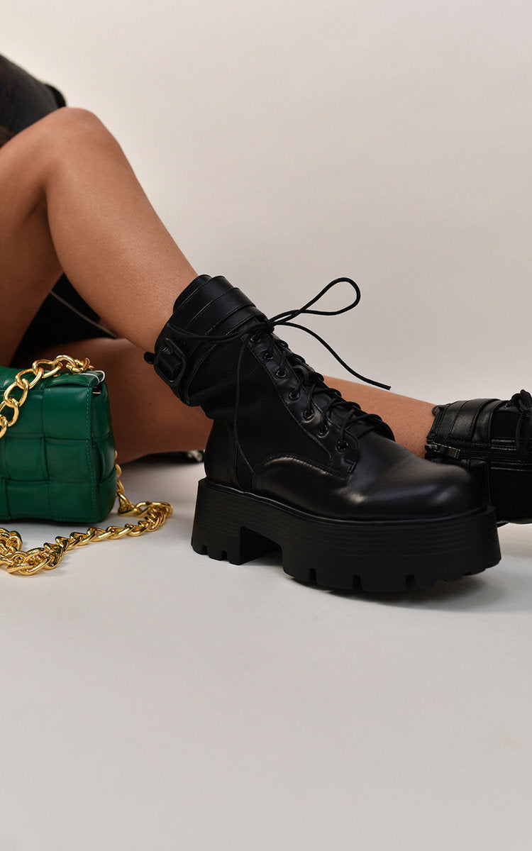 Block Heel Chunky Ankle Boots - Toi ‘n’ Moi Ltd