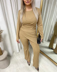 Asymmetric Long Sleeve Top and Flare Trouser Co-ord Set - Toi ‘n’ Moi Ltd