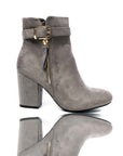 Buckle Faux Suede Ankle Boots - Toi ‘n’ Moi Ltd