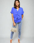 V-Neck Twist Front Top