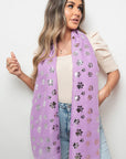 Lightweight Wrap Scarf Silver Sparkle Foil Paw's