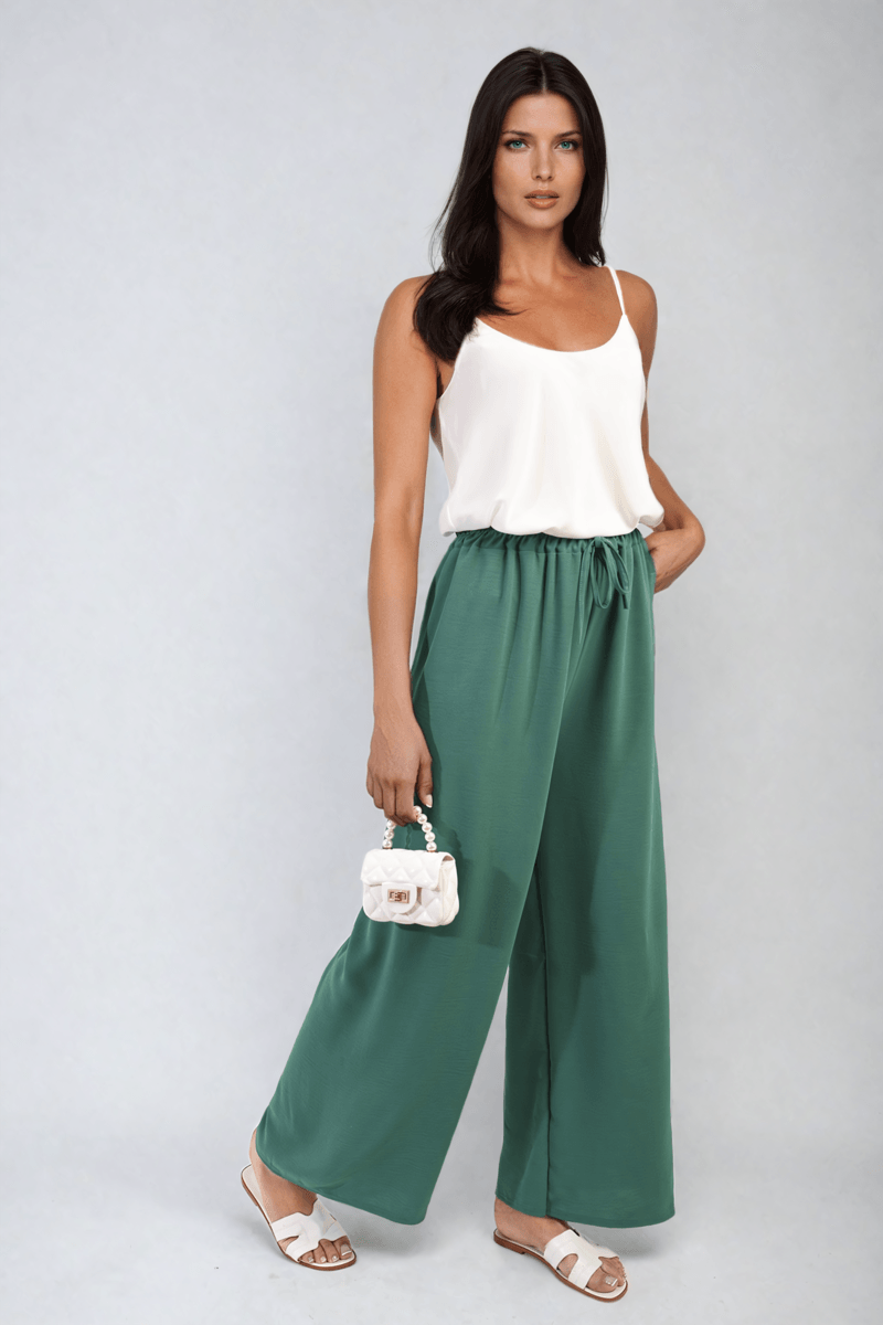 Drawstring Waist Wide Leg Trousers - Toi ‘n’ Moi Ltd