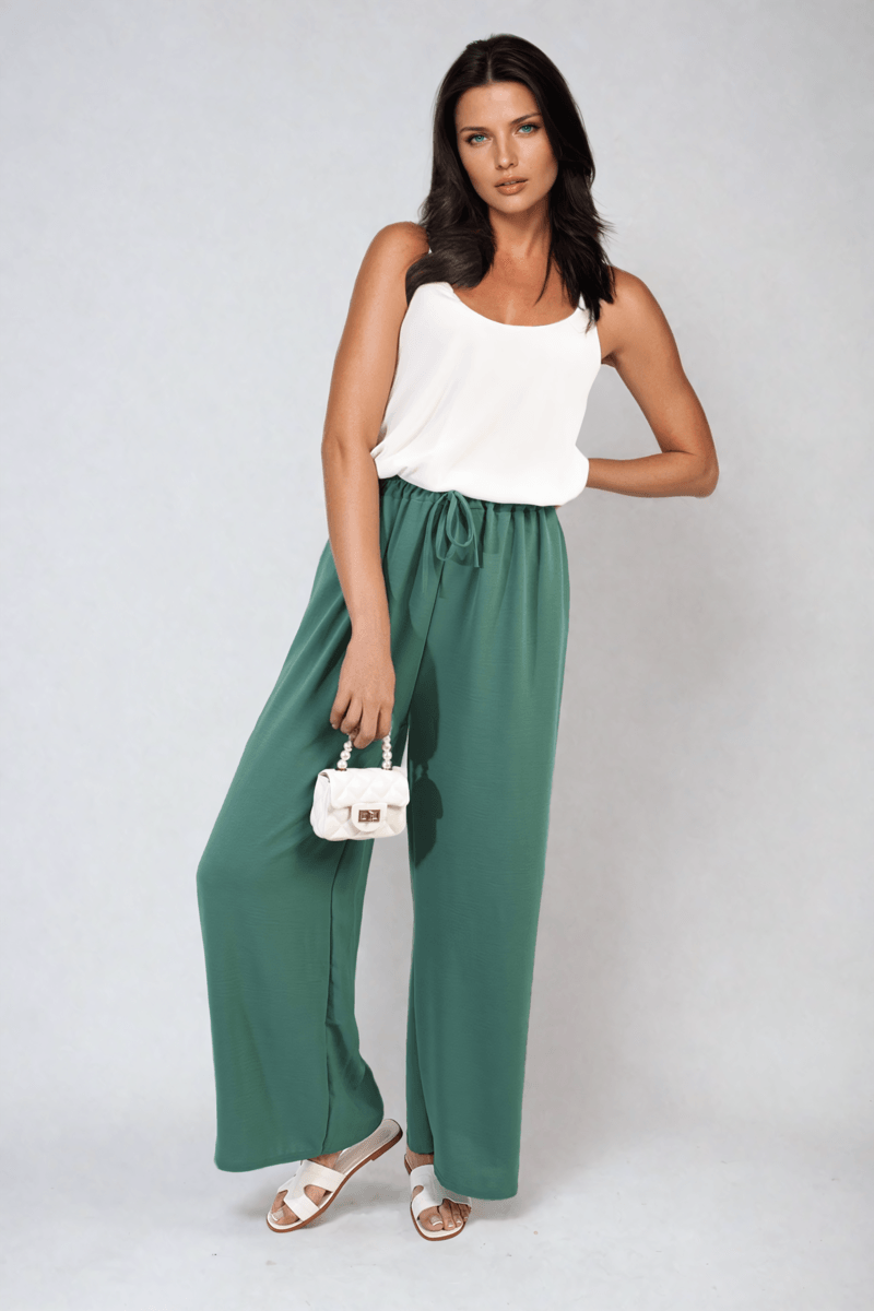 Drawstring Waist Wide Leg Trousers - Toi ‘n’ Moi Ltd