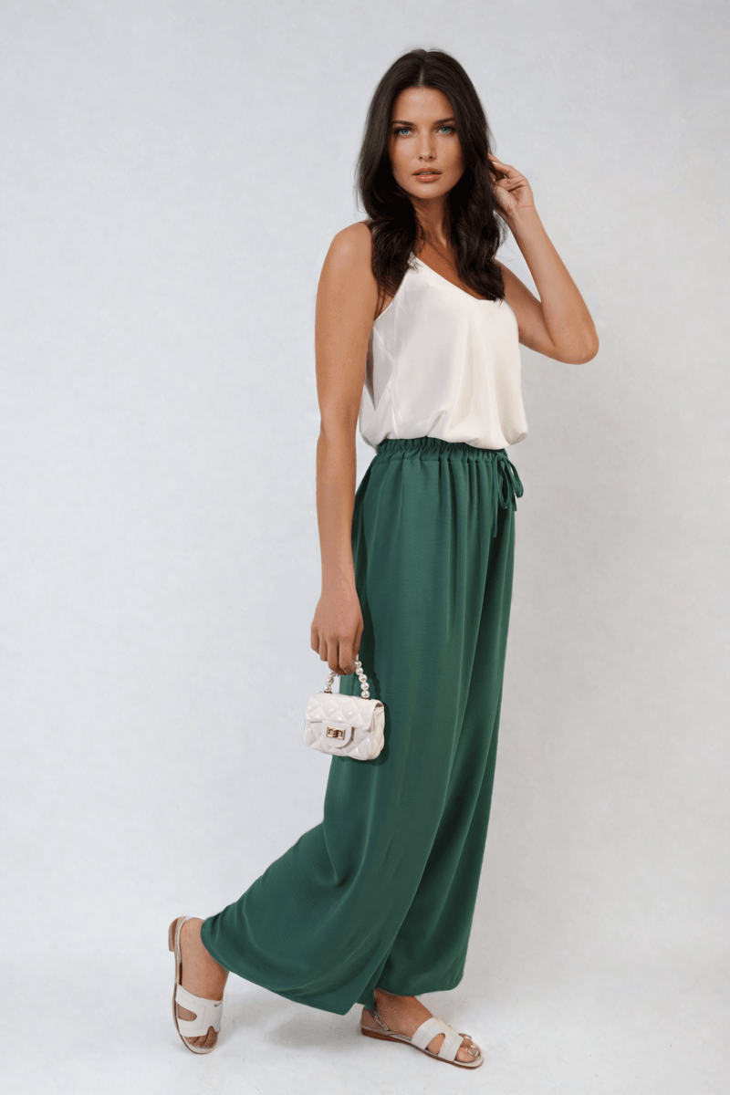Drawstring Waist Wide Leg Trousers - Toi ‘n’ Moi Ltd