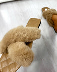 Faux Fur Sandals