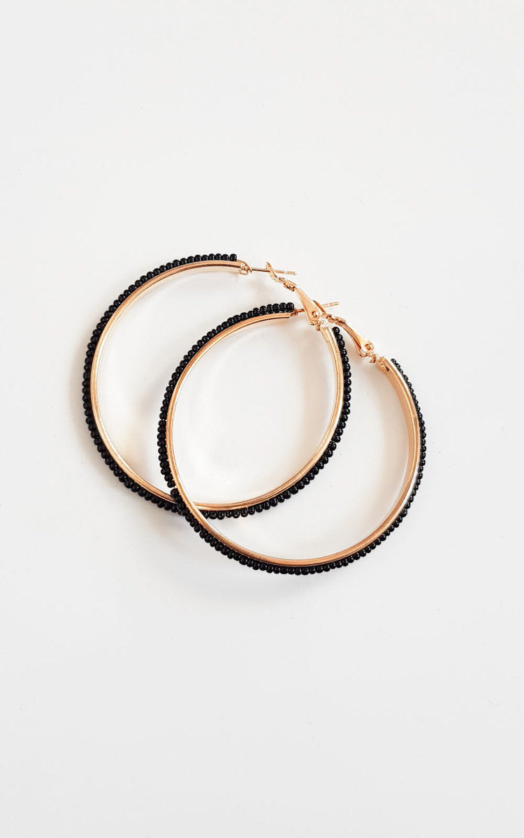 Beaded Hoop Earrings - Toi ‘n’ Moi Ltd