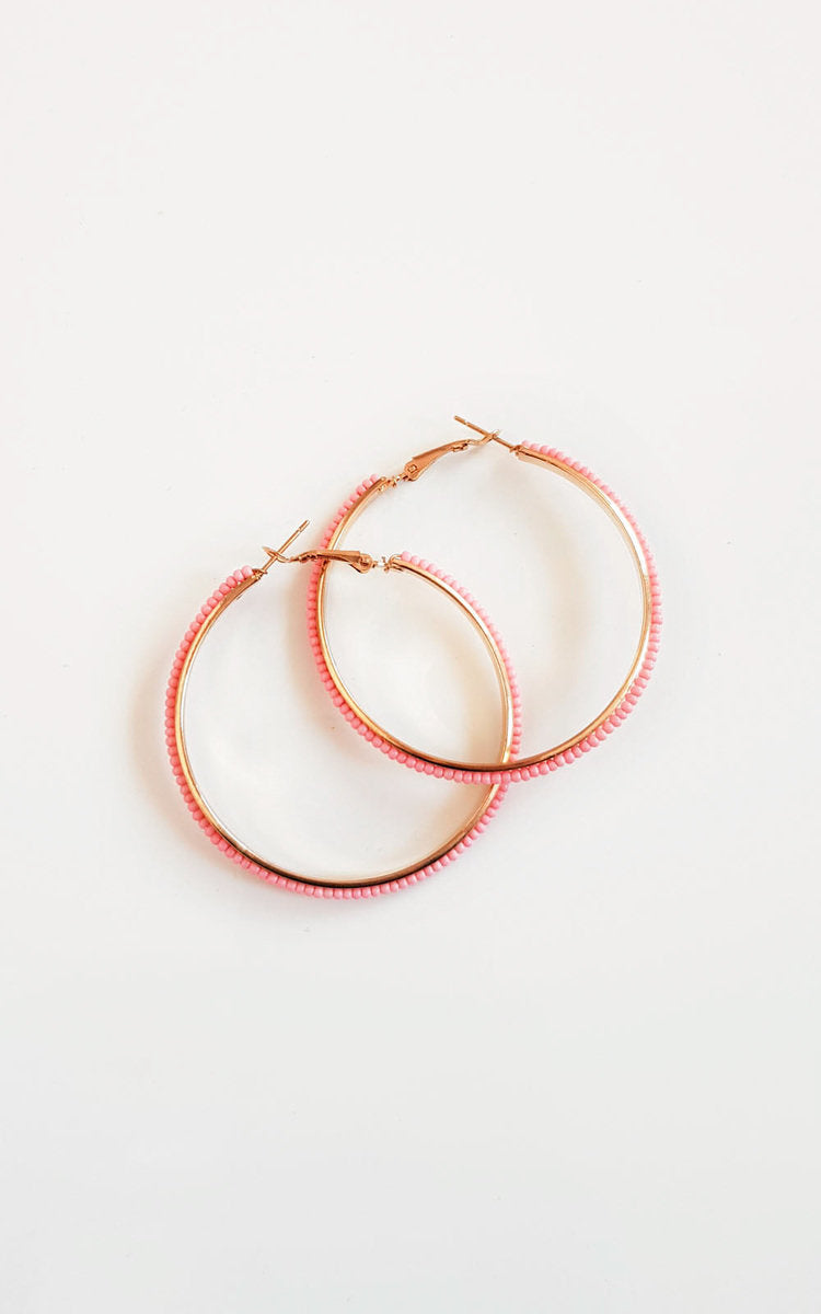 Beaded Hoop Earrings - Toi ‘n’ Moi Ltd