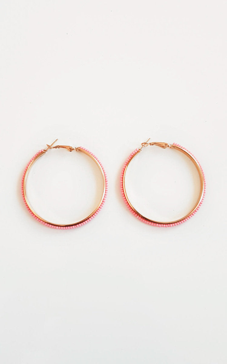 Beaded Hoop Earrings - Toi ‘n’ Moi Ltd