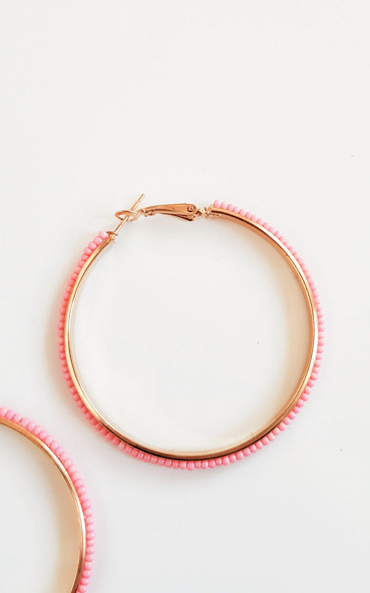 Beaded Hoop Earrings - Toi ‘n’ Moi Ltd