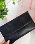 Faux Leather Envelope Clutch Bag