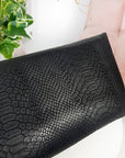 Faux Leather Envelope Clutch Bag
