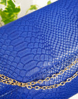 Faux Leather Envelope Clutch Bag