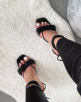 Strappy Mule Heels