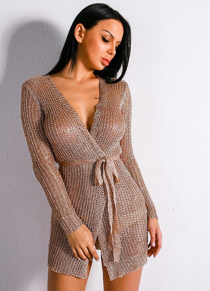 Rose Gold Sweater Dress - Toi ‘n’ Moi Ltd