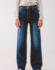 Jeans a gamba dritta anni '90 in blu scuro