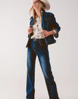Jeans a gamba dritta anni '90 in blu scuro