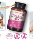 Folic Acid+ 400 mcg - Vegan Tablets with Vitamin B12 & Iodine - Toi ‘n’ Moi Ltd