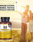 Prowise Vitamin D3 Vegetarian Tablets Immune Support Calcium Boost Bone Muscle - Toi ‘n’ Moi Ltd