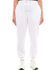 BASIC WOMENS CUFFED HEM JOGGER WHITE M - Toi ‘n’ Moi Ltd