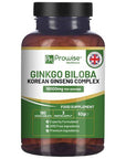 Ginkgo Biloba and Korean Ginseng Tablets 16000mg 180 Vegan Tablets by Prowise - Toi ‘n’ Moi Ltd