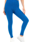SOLID HONEYCOMB SEAMLESS LEGGINGS XL COBALT BLUE - Toi ‘n’ Moi Ltd